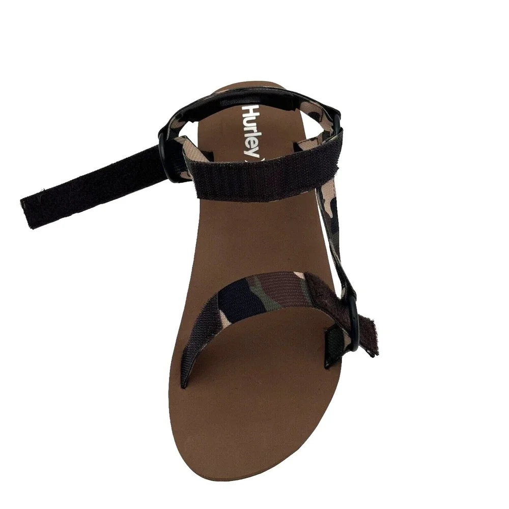Hurley Raleigh Mens‎ Sport Strappy Sandals Size 10 Camo Print Adjustable Straps